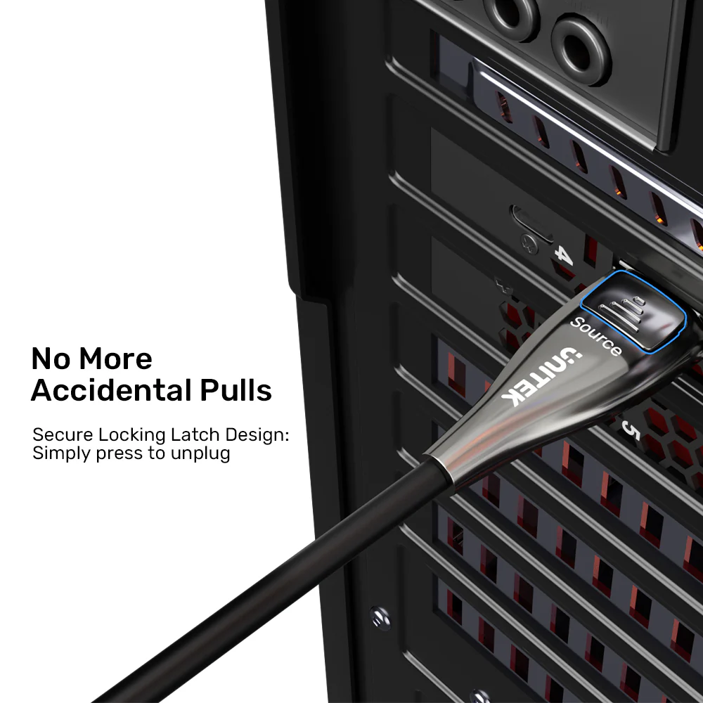 UNITEK 8K Fiber Optic DisplayPort 2.1 Cable (10 Meters) 8K@120Hz 54Gbps High Bandwidth
