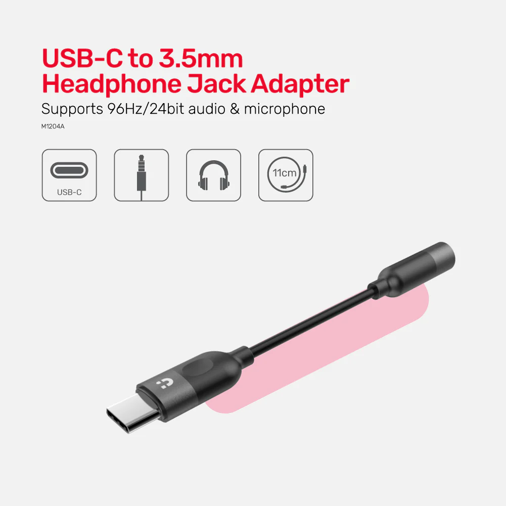 UNITEK USB-C to 3.5mm Headphone Jack Adapter, Hi-Fi DAC Chip 96kHz/24-bit High-Resolution Audio UNITEK USB-C to 3.5mm Headphone Jack Adapter, Hi-Fi DAC Chip 96kHz/24-bit High-Resolution Audio