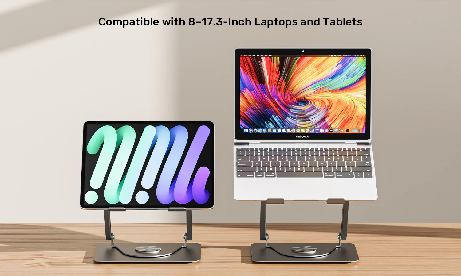 UNITEK Adjustable 360° Rotation Laptop Stand with Cooling Fan UNITEK OT1098AGY01 Adjustable Laptop Stand with Detachable Cooling Fan