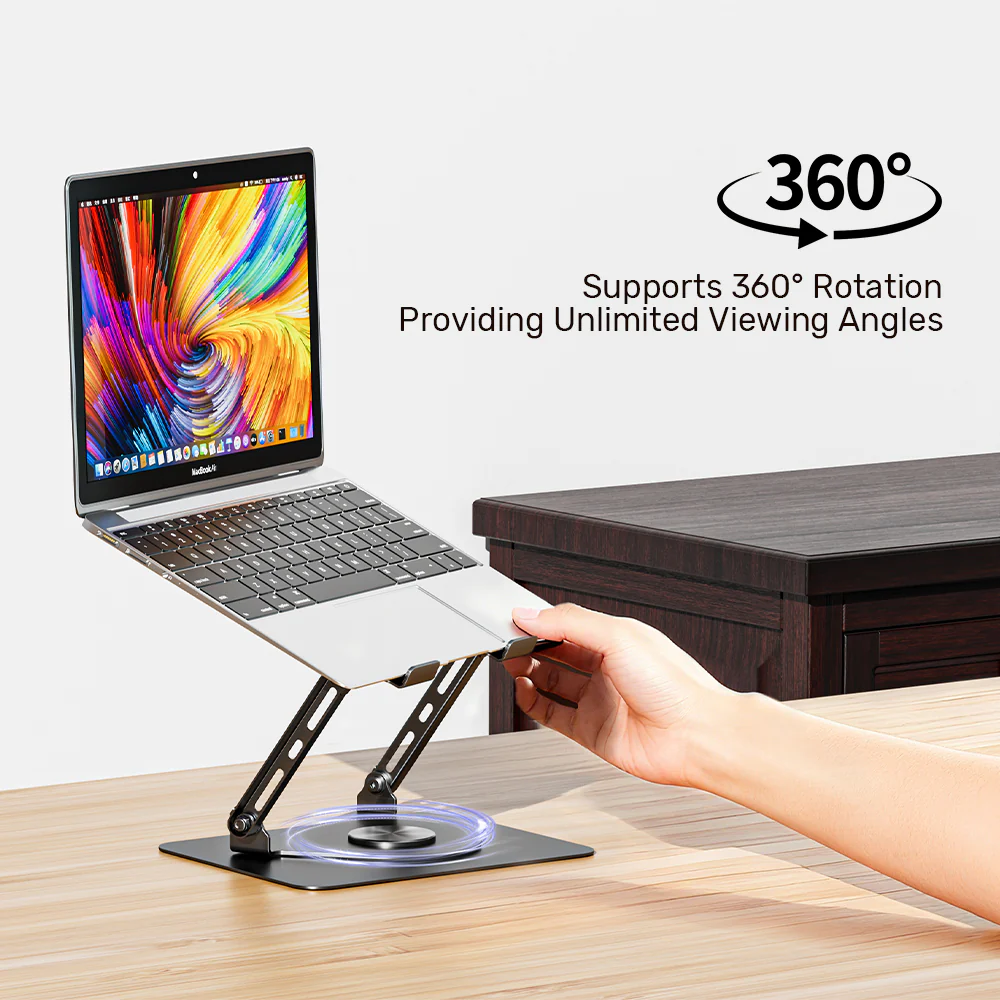 UNITEK OT1098AGY01 Adjustable Laptop Stand with Detachable Cooling Fan
