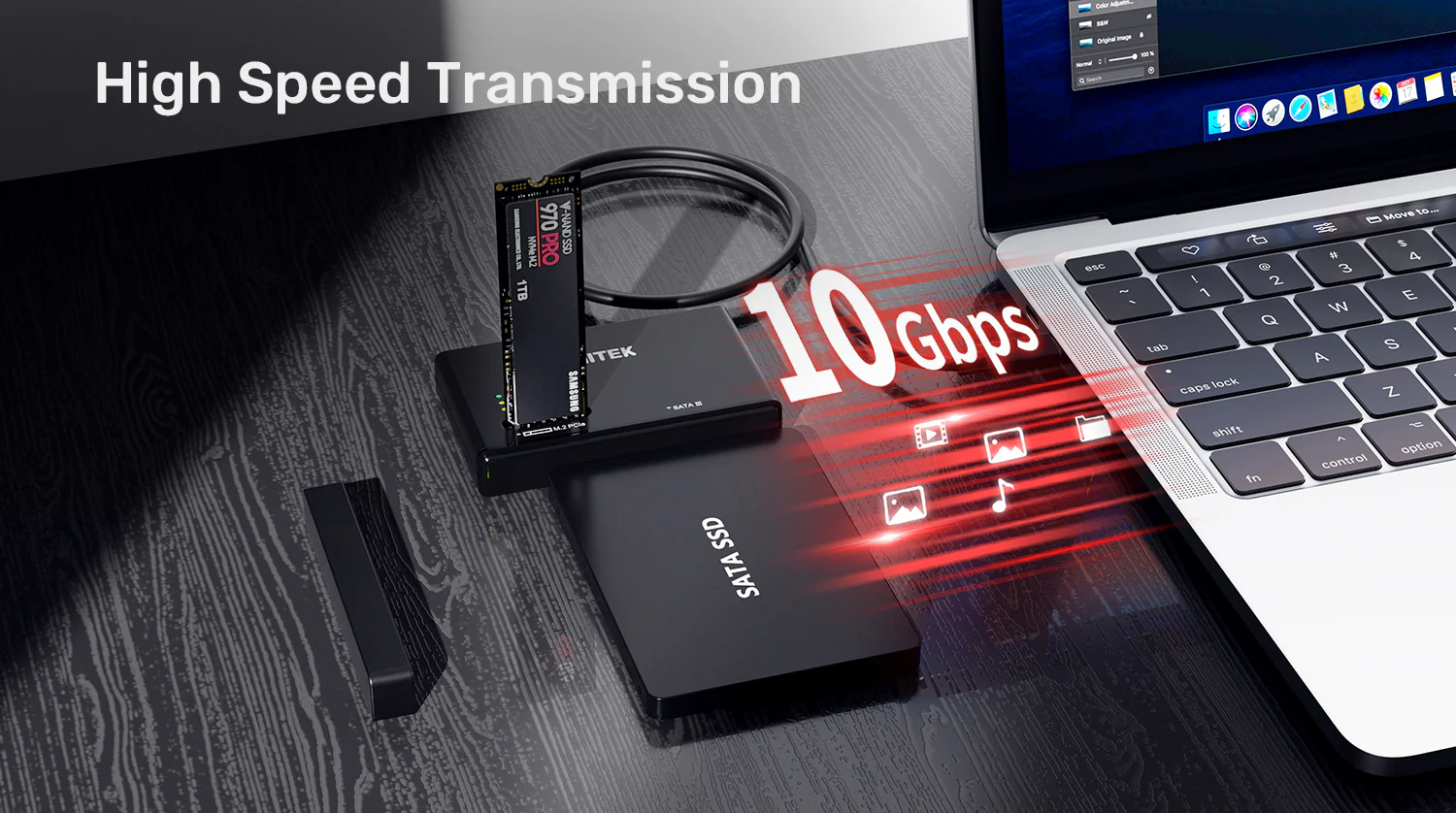 UNITEK NVMe M.2 SSD Enclosure Adapter, Dual Slot for M.2 PCIe NVMe and 2.5"/3.5" SATA SSD/HDD UNITEK NVMe M.2 SSD Enclosure Adapter, Dual Slot for M.2 PCIe NVMe and 2.5"/3.5" SATA SSD/HDD