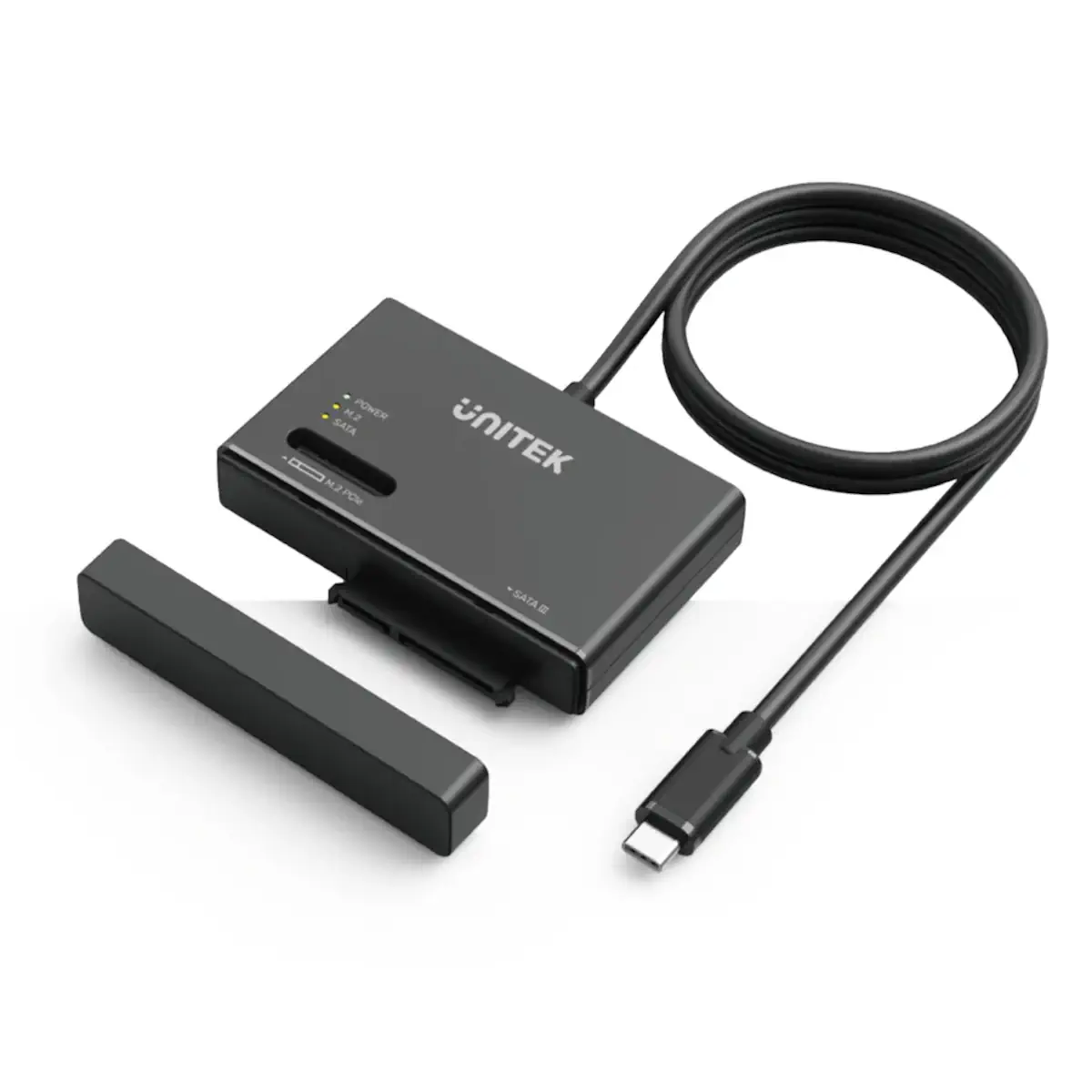 UNITEK NVMe M.2 SSD Enclosure Adapter, Dual Slot for M.2 PCIe NVMe and 2.5"/3.5" SATA SSD/HDD