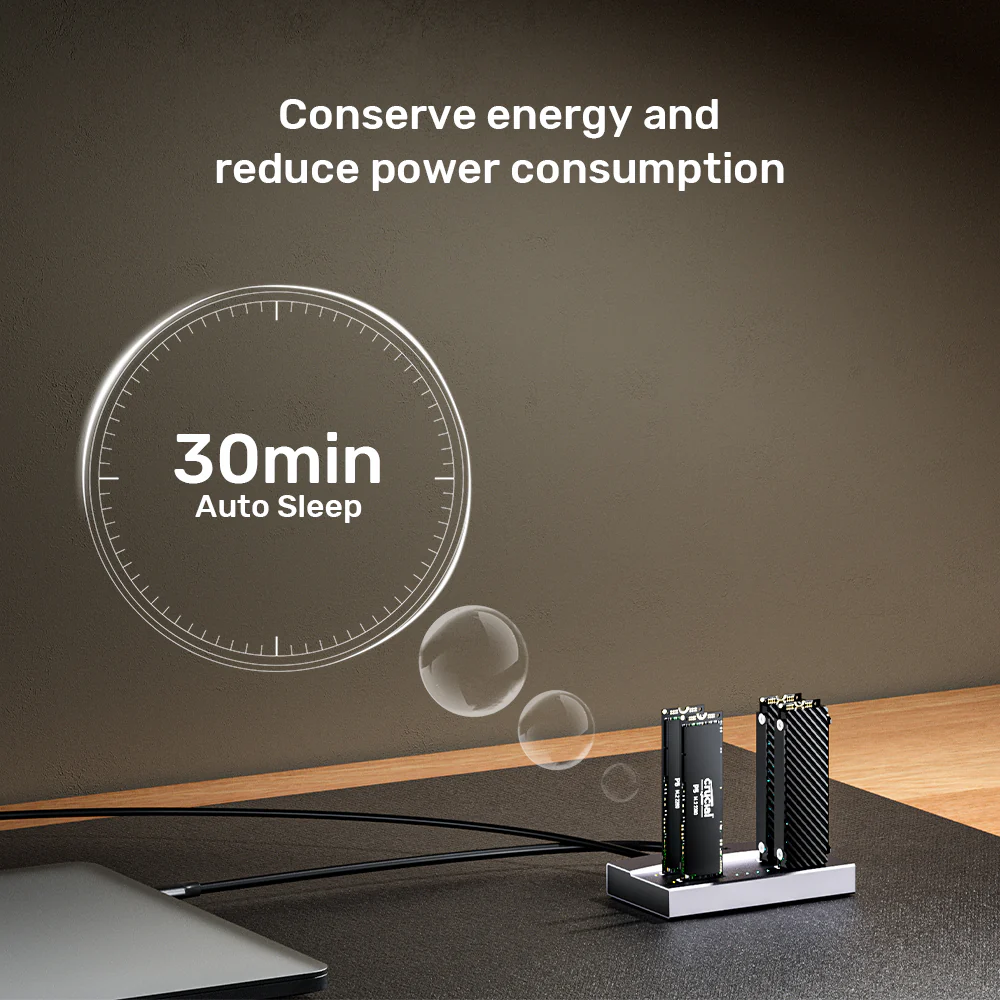 UNITEK USB4 4-Bay M.2 SSD Docking Station, 40Gbps Total Speed 1-to-3 Offline Clone, Supports 2230 to 22110 NVMe PCIe SSDs