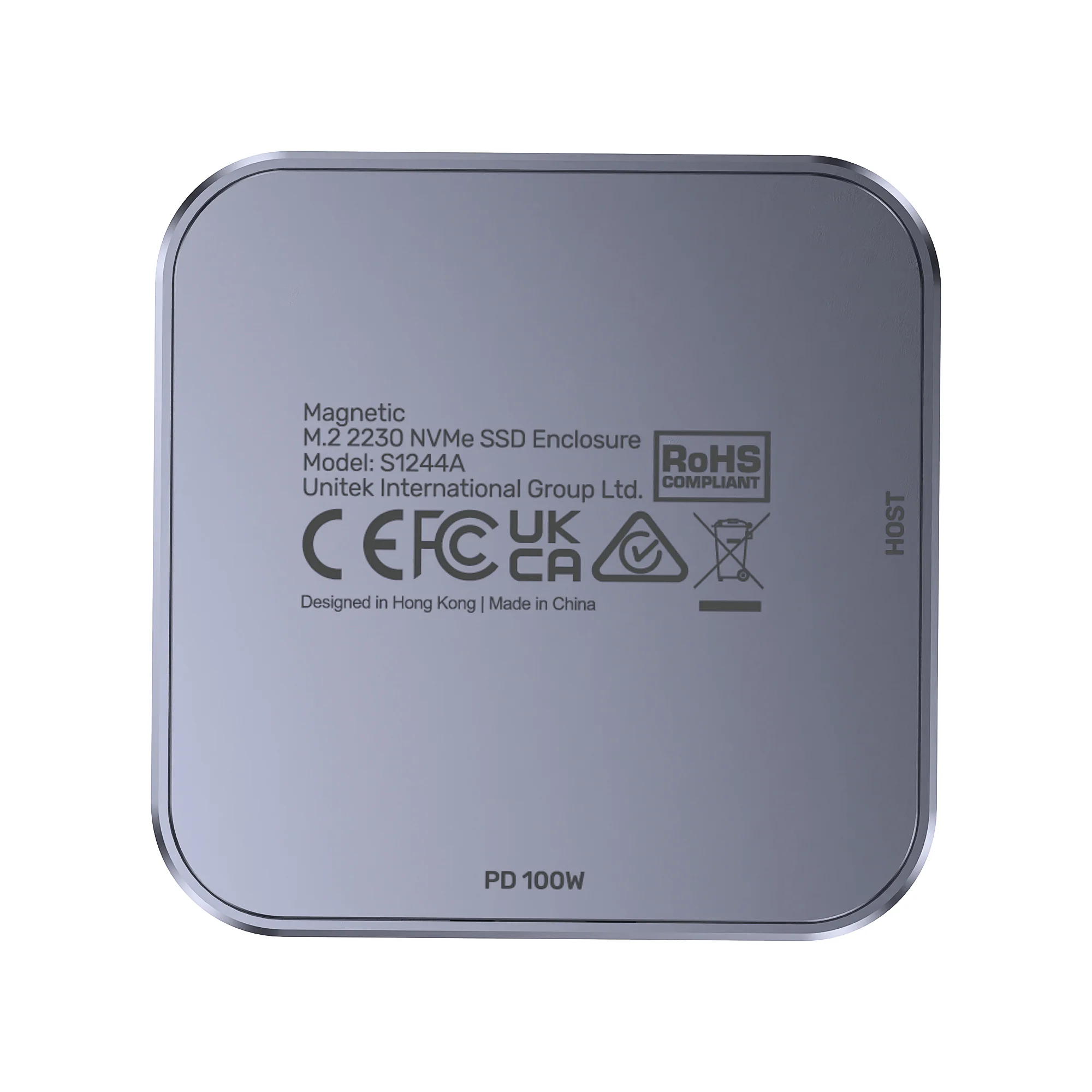 UNITEK Magnetic M.2 2230 NVMe SSD Enclosure, 10Gbps USB-C, 100W PD Pass-Through, MagSafe Compatible for iPhone 17/16/15
