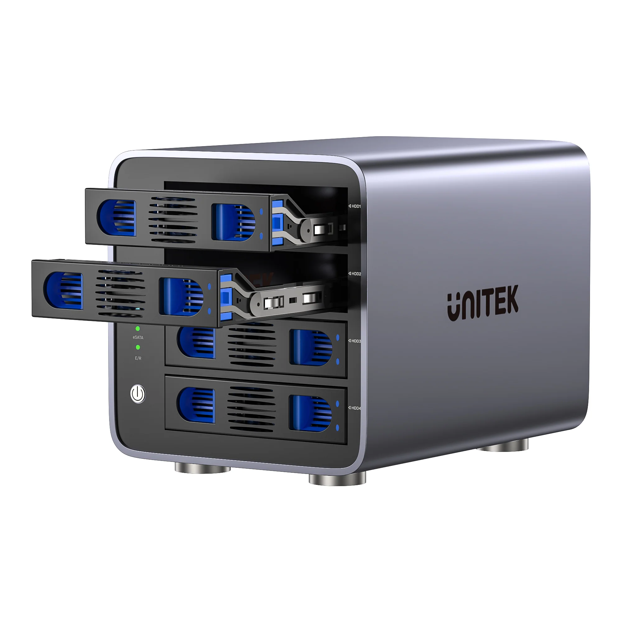 UNITEK 4 Bay RAID External Hard Drive Enclosure, USB 3.0 5Gbps, Supports 8 RAID for 2.5" and 3.5" SATA HDD/SSD, 80TB Max