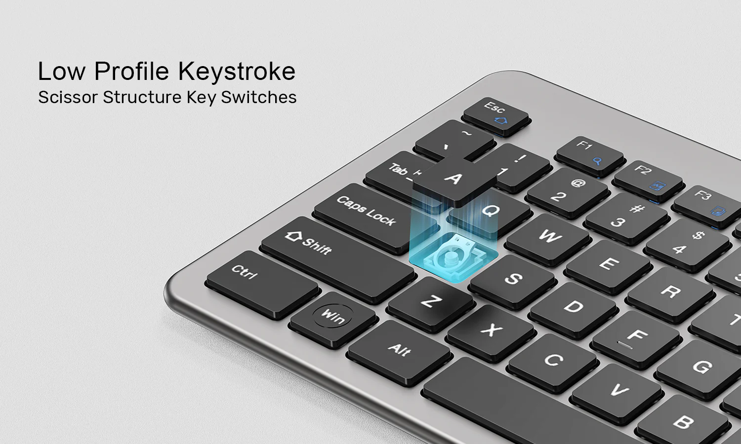 UNITEK SlimTap Ultra Light Wired Keyboard, 104 Keys, Ultra-Slim 18.4mm Profile, Silent Scissor-Switch Keys UNITEK SlimTap Ultra Light Wired Keyboard, 104 Keys, Ultra-Slim 18.4mm Profile, Silent Scissor-Switch Keys