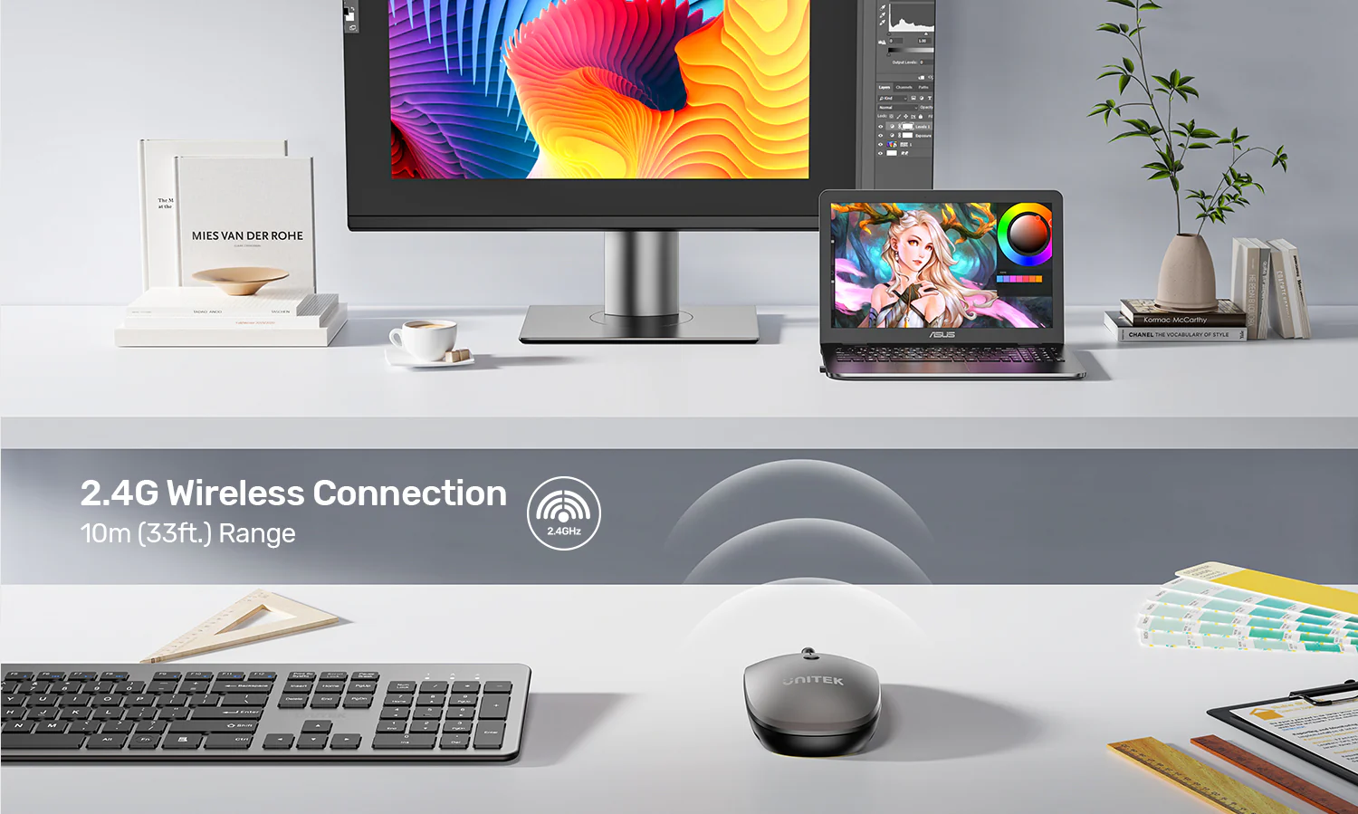 UNITEK SlimTrack 2.4GHz Wireless Optical Mouse (Gray)1600 DPI Precision, Slim Ergonomic Design with Multi-Functional Scroll Wheel UNITEK SlimTrack 2.4GHz Wireless Optical Mouse (Gray)1600 DPI Precision, Slim Ergonomic Design with Multi-Functional Scroll Wheel