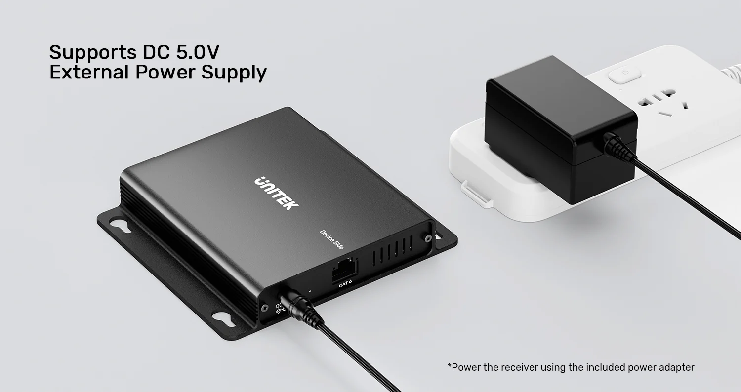 UNITEK 150M USB Extender Over Ethernet with 4-Port Hub, POC Over Cat6 Up to 150 Meters, 480Mbps High-Speed Data Transfer UNITEK 150M USB Extender Over Ethernet with 4-Port Hub, POC Over Cat6 Up to 150 Meters, 480Mbps High-Speed Data Transfer
