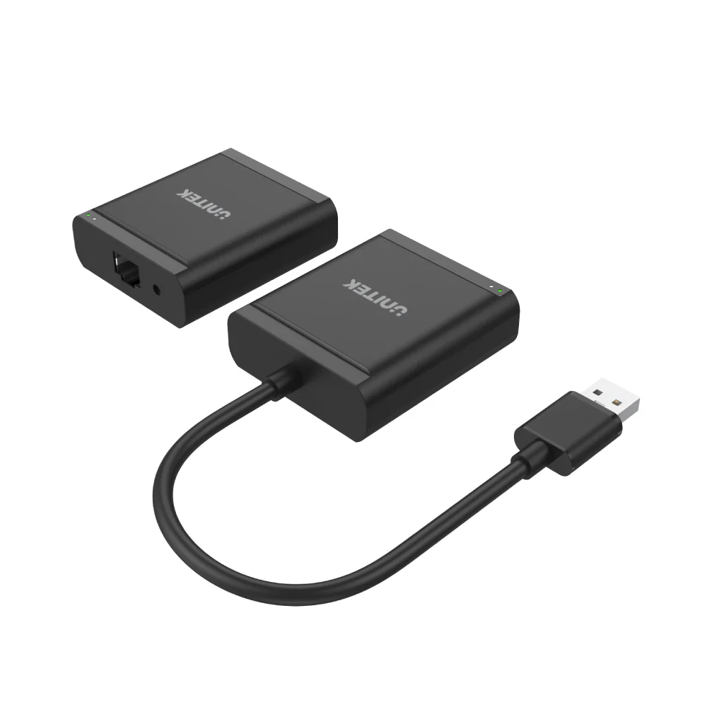 UNITEK Ports USB 2.0 Extender Over Cat 6/Cat 5e, USB Over RJ45 Extender up to 60 Meters