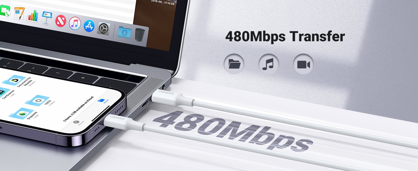 UGREEN 10493 USB-C to Lightning MFi Certified PD Fast Charging Cable (1 Meter) Rubber Shell White for iPhone 14 Pro Max/14/13/12/11/SE Buy UGREEN 10493 USB-C to Lightning MFi Certified PD Fast Charging Cable (1 Meter) Rubber Shell White for iPhone 14 Pro Max/14/13/12/11/SE Online in Pakistan - UGREEN PK