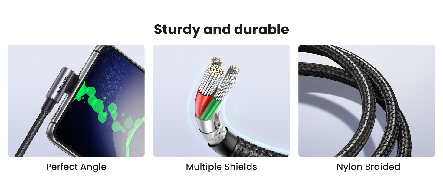 UGREEN 50125 Right Angle 90 Degree 60W USB C Cable (2 Meter) for iPhone 17/16/15, MacBook Pro/Air, iPad Pro/Air/Mini, Samsung Galaxy S26/S25/S24 UGREEN 50125 Right Angle 90 Degree 60W USB C Cable (2 Meter) for iPhone 17/16/15, MacBook Pro/Air, iPad Pro/Air/Mini, Samsung Galaxy S26/S25/S24