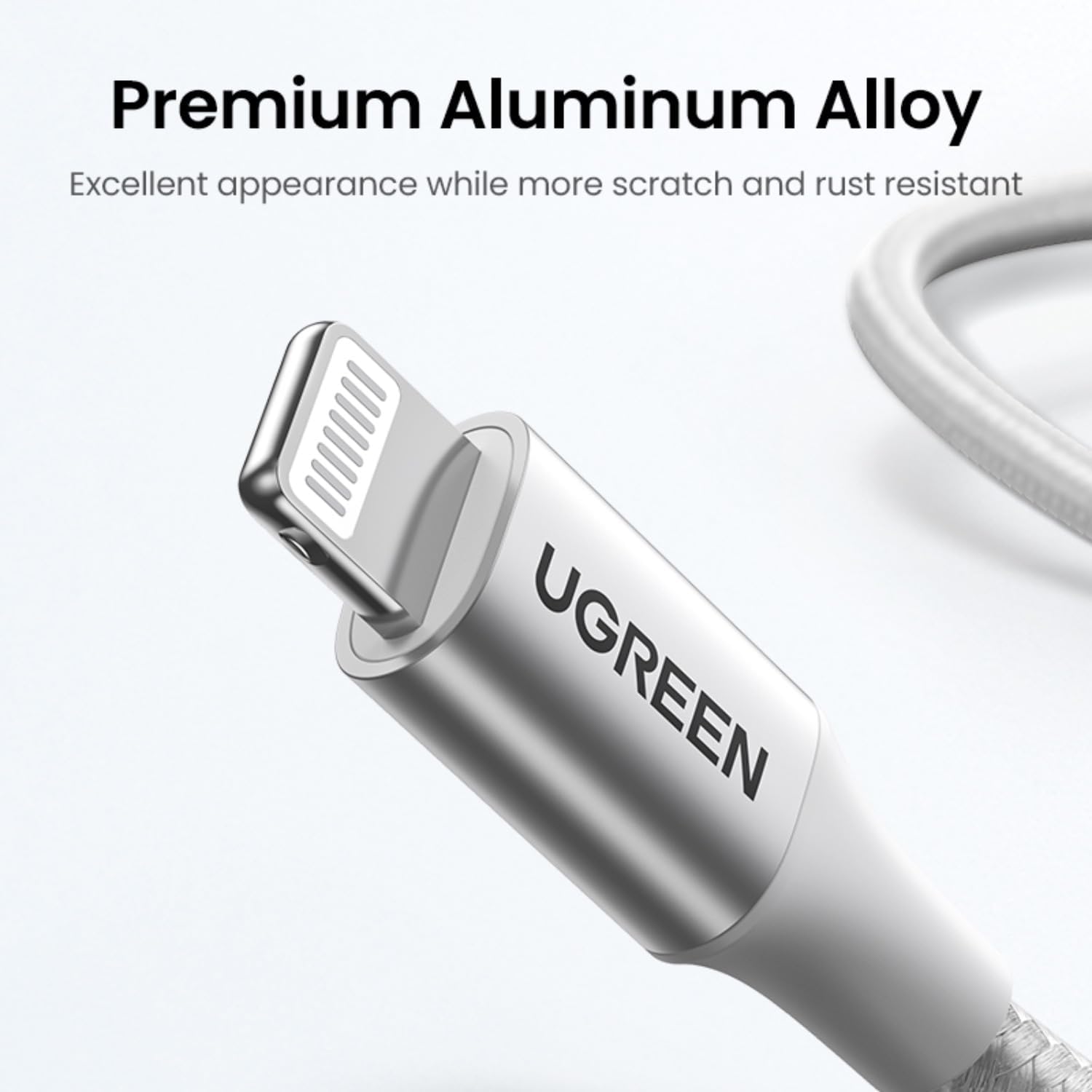 Buy UGREEN 70525 USB-C to Lightning MFi Certified PD Fast Charging Cable (2 Meter) Silver for iPhone 14 Pro Max/14/13/12/11/SE Online in Pakistan - UGREEN PK