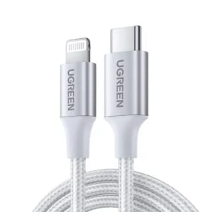 Buy UGREEN 70525 USB-C to Lightning MFi Certified PD Fast Charging Cable (2 Meter) Silver for iPhone 14 Pro Max/14/13/12/11/SE Online in Pakistan - UGREEN PK