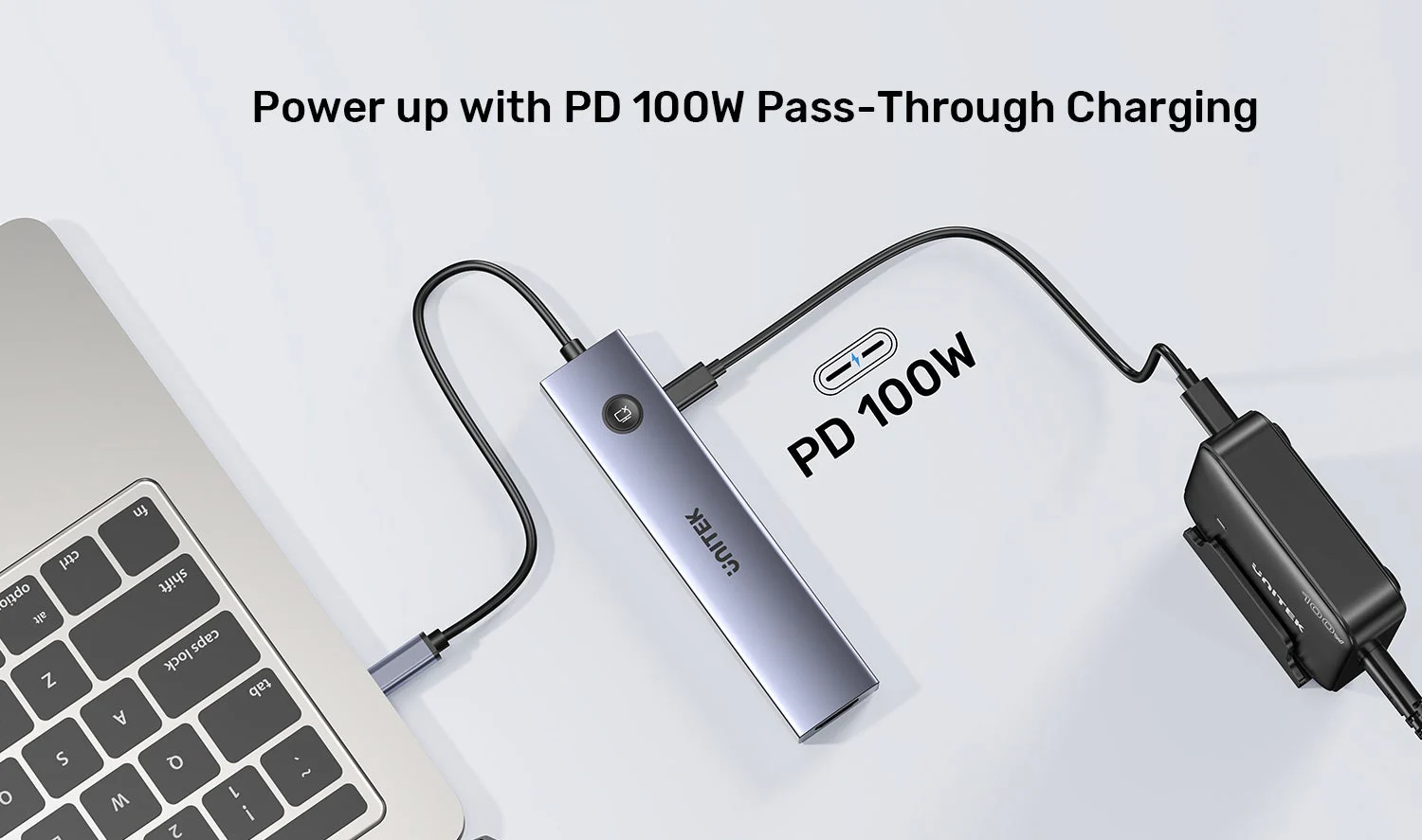 UNITEK uHUB S7 Pro 7-in-1 5Gbps USB-C Hub with Screen On/Off Button, 4K@60Hz HDMI HDR, 100W PD Charging, 5Gbps Data Ports, Dual SD/microSD Card Readers UNITEK uHUB S7 Pro 7-in-1 5Gbps USB-C Hub with Screen On/Off Button, 4K@60Hz HDMI HDR, 100W PD Charging, 5Gbps Data Ports, Dual SD/microSD Card Readers
