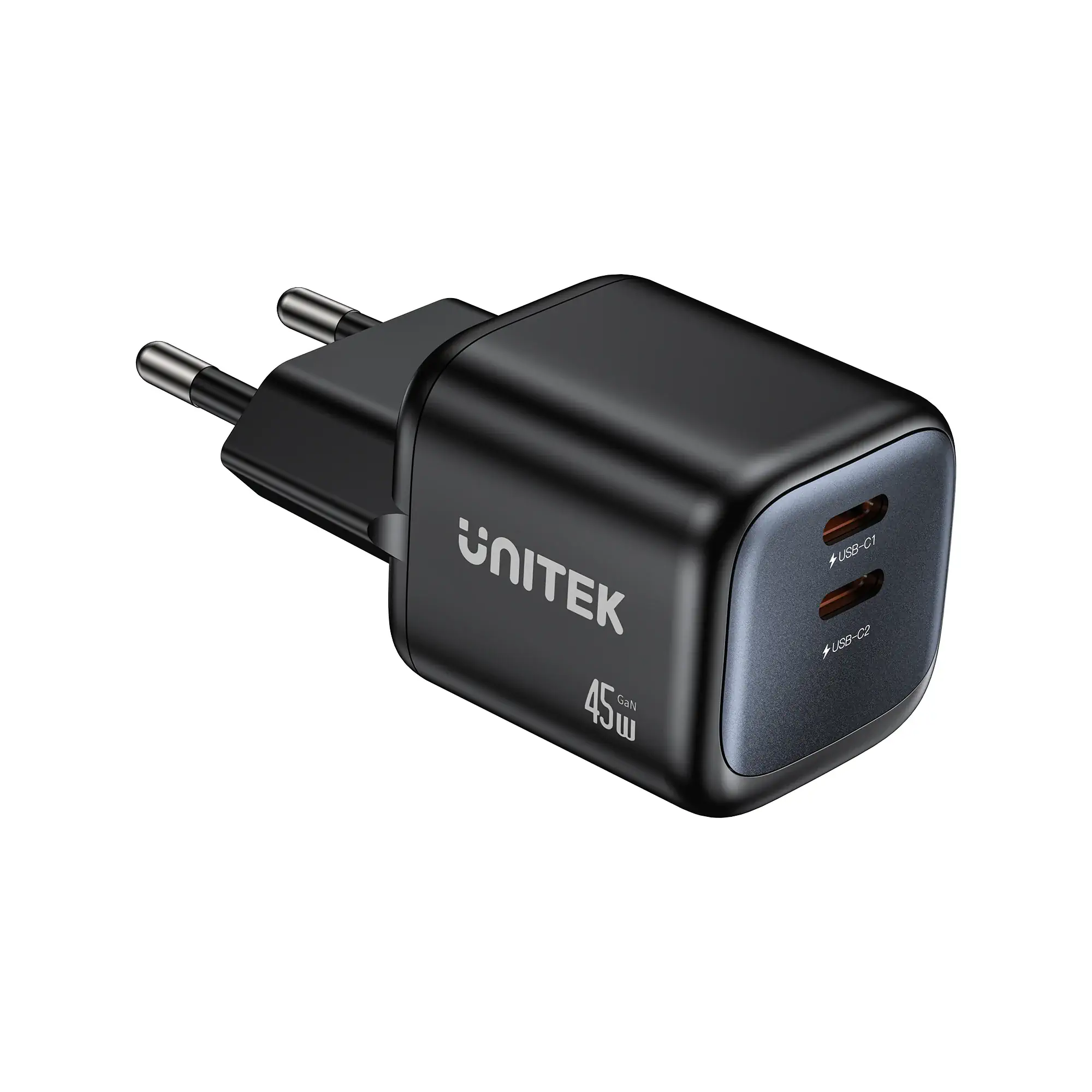 UNITEK Zeno 45W GaN Wall Charger (EU Plug) PD3.0 QC4+ SFC2.0 PPS, Compatible with iPhone 17/16/15 Pro Max