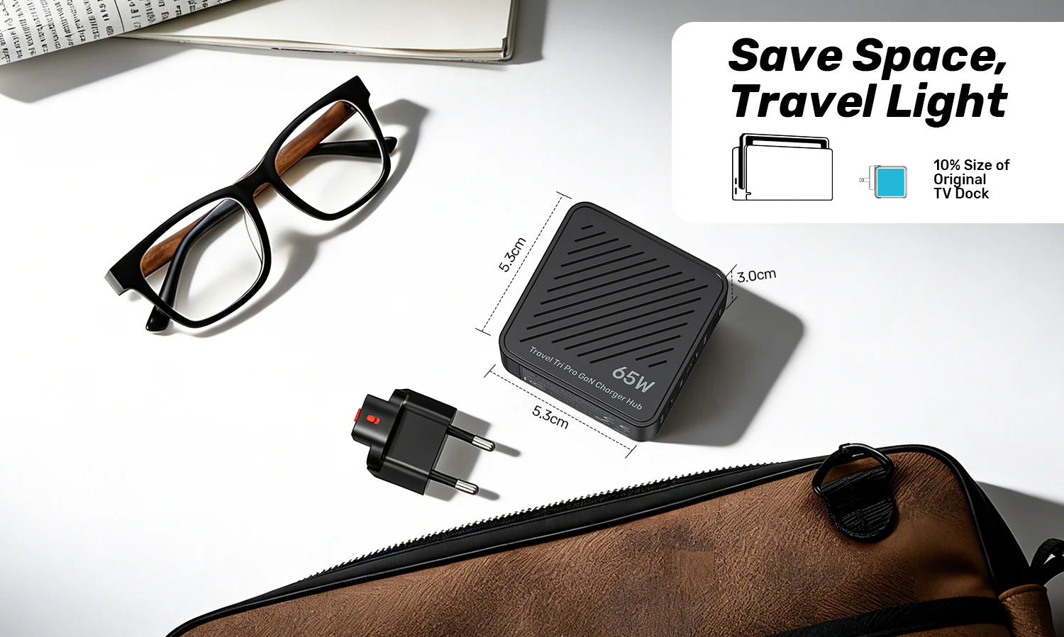 UNITEK Travel Tri Pro 65W 3-in-1 GaN Charger Hub (EU/US/UK/AU Plugs) GaN Fast Charging 60W USB-C + 5W USB-A + 4K@60Hz HDMI UNITEK Travel Tri Pro 65W 3-in-1 GaN Charger Hub (EU/US/UK/AU Plugs) GaN Fast Charging 60W USB-C + 5W USB-A + 4K@60Hz HDMI