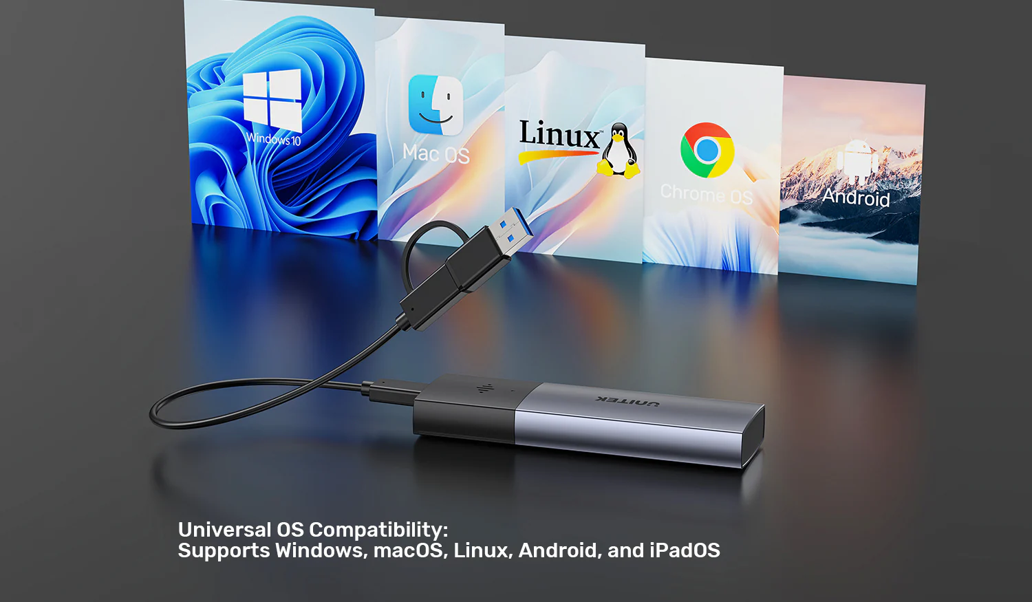 UNITEK SolidForce Smart Anti-loss M.2 SSD Enclosure, 10Gbps NVMe SSD Enclosure with Apple Find My Tracking UNITEK SolidForce Smart Anti-loss M.2 SSD Enclosure, 10Gbps NVMe SSD Enclosure with Apple Find My Tracking