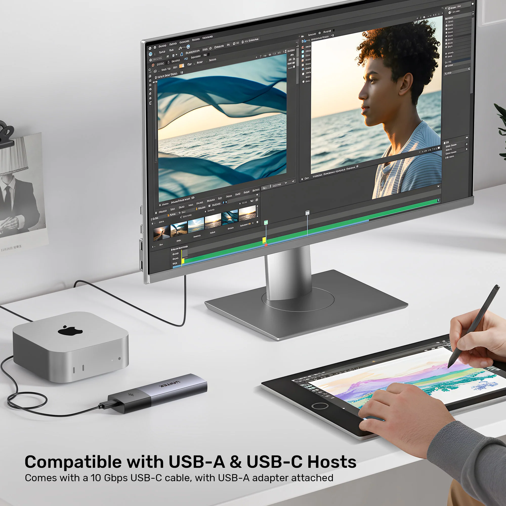 UNITEK SolidForce Smart Anti-loss M.2 SSD Enclosure, 10Gbps NVMe SSD Enclosure with Apple Find My Tracking