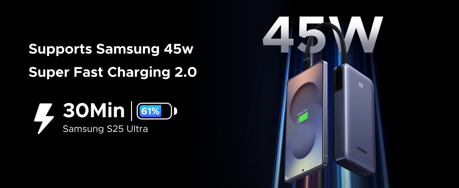 UGREEN 55988B Nexode Power Bank 20000mAh 45W Fast Charging Portable Charger with Built-in USB-C Buy UGREEN 55988B Nexode Power Bank 20000mAh 45W Fast Charging Portable Charger with Built-in USB-C Online in Pakistan - UGREEN PK