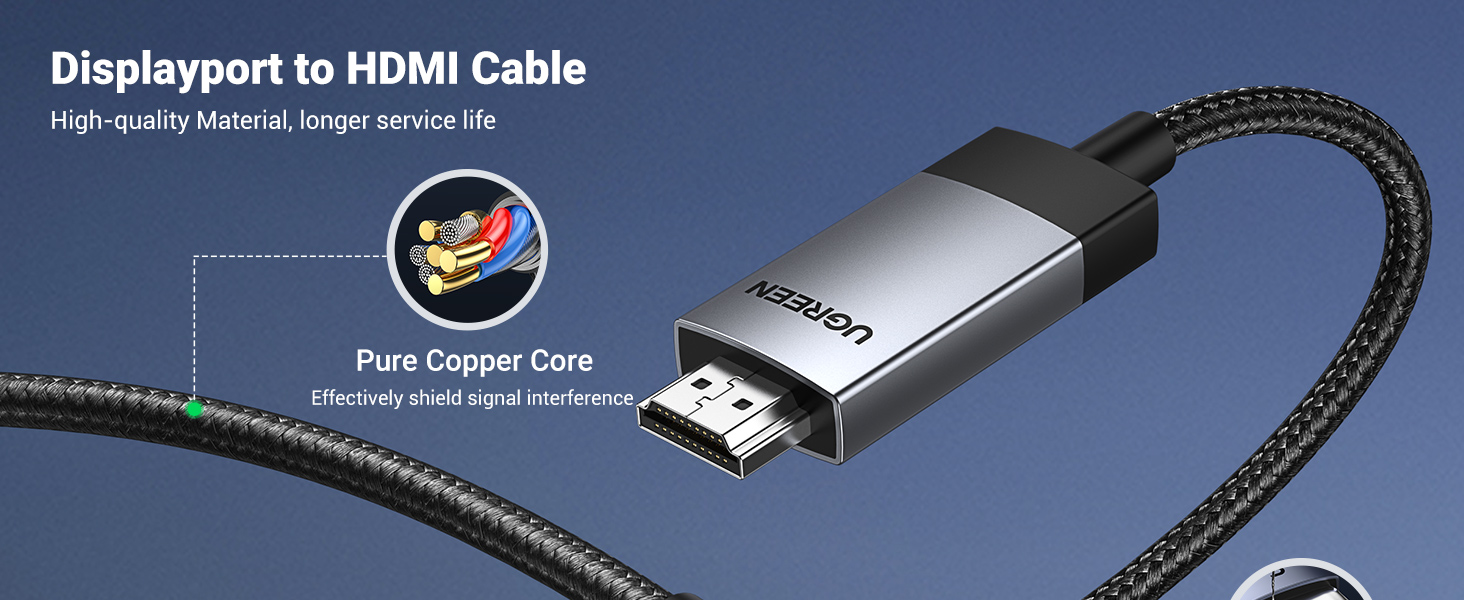 UGREEN 15773 Active 4K@60Hz DisplayPort to HDMI Cable (1 Meter) DP 1.2 to HDMI 2.0 Aluminum Braided Uni-Directional Converter Cord for Gaming Monitors, Projectors, & Workstations Buy UGREEN 15773 Active 4K@60Hz DisplayPort to HDMI Cable (1 Meter) DP 1.2 to HDMI 2.0 Aluminum Braided Uni-Directional Converter Cord for Gaming Monitors, Projectors, & Workstations Online in Pakistan - UGREEN PK