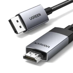 Buy UGREEN 15773 Active 4K@60Hz DisplayPort to HDMI Cable (1 Meter) DP 1.2 to HDMI 2.0 Aluminum Braided Uni-Directional Converter Cord for Gaming Monitors, Projectors, & Workstations Online in Pakistan - UGREEN PK