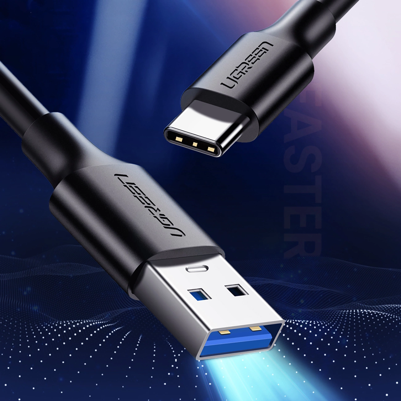 Buy UGREEN 20883 USB 3.0 Type-A Male to USB-C Male Fast Charging Cable (1.5 Meter) 5Gbps SuperSpeed Data Sync Cord & 3A/15W Intelligent Power Delivery for Laptops, Android Smartphones, and Hard Drive Enclosures Online in Pakistan - UGREEN PK