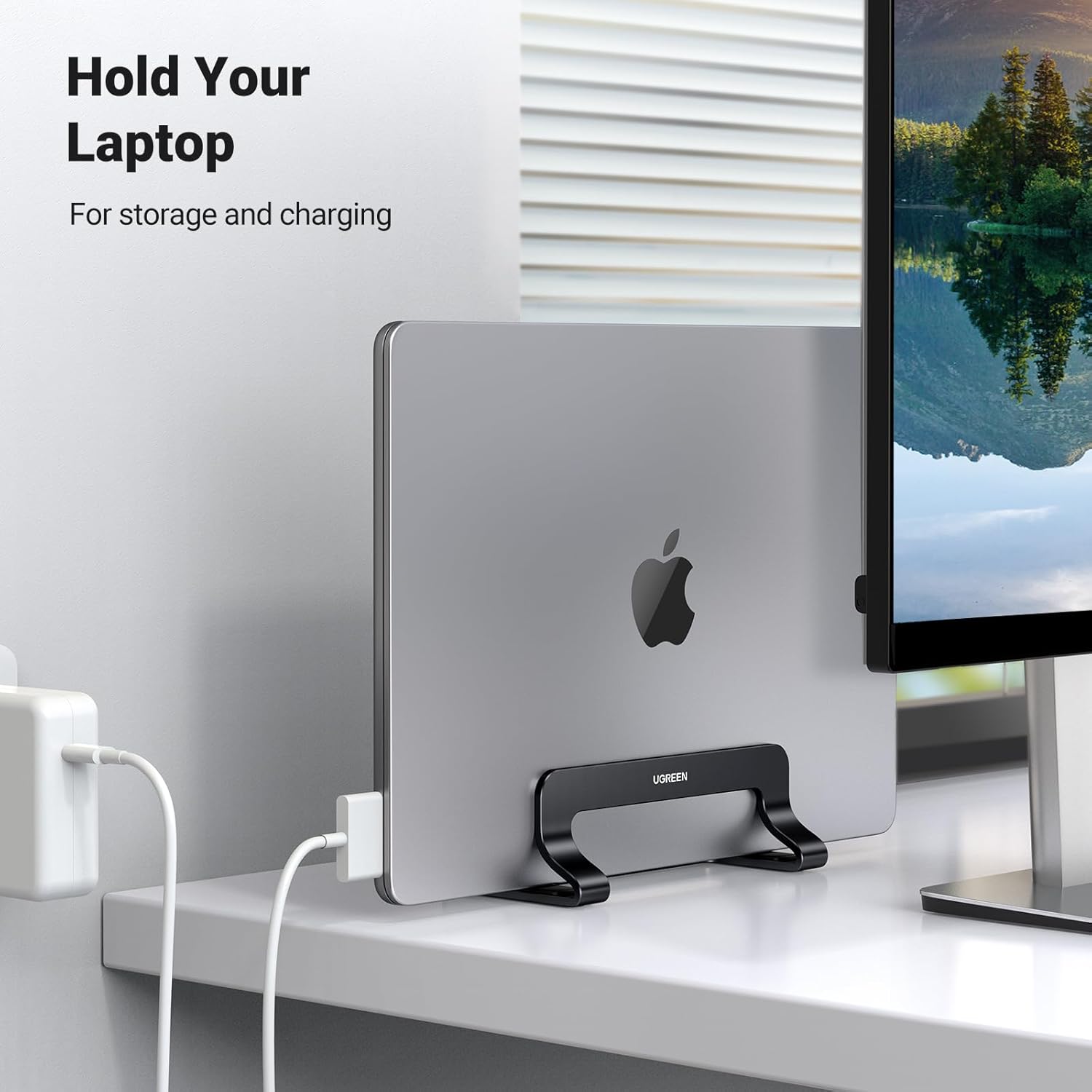 Buy UGREEN 25706 Vertical Laptop Stand Holder for Desk Compatible with MacBook Pro 05 Online in Pakistan - UGREEN PK