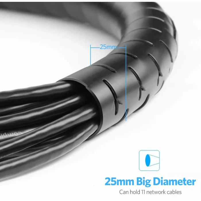 Buy UGREEN 30818 Cable Zipper Tube Wire Organizer 25mm 1.5 Meter Black 04 Online in Pakistan - UGREEN PK