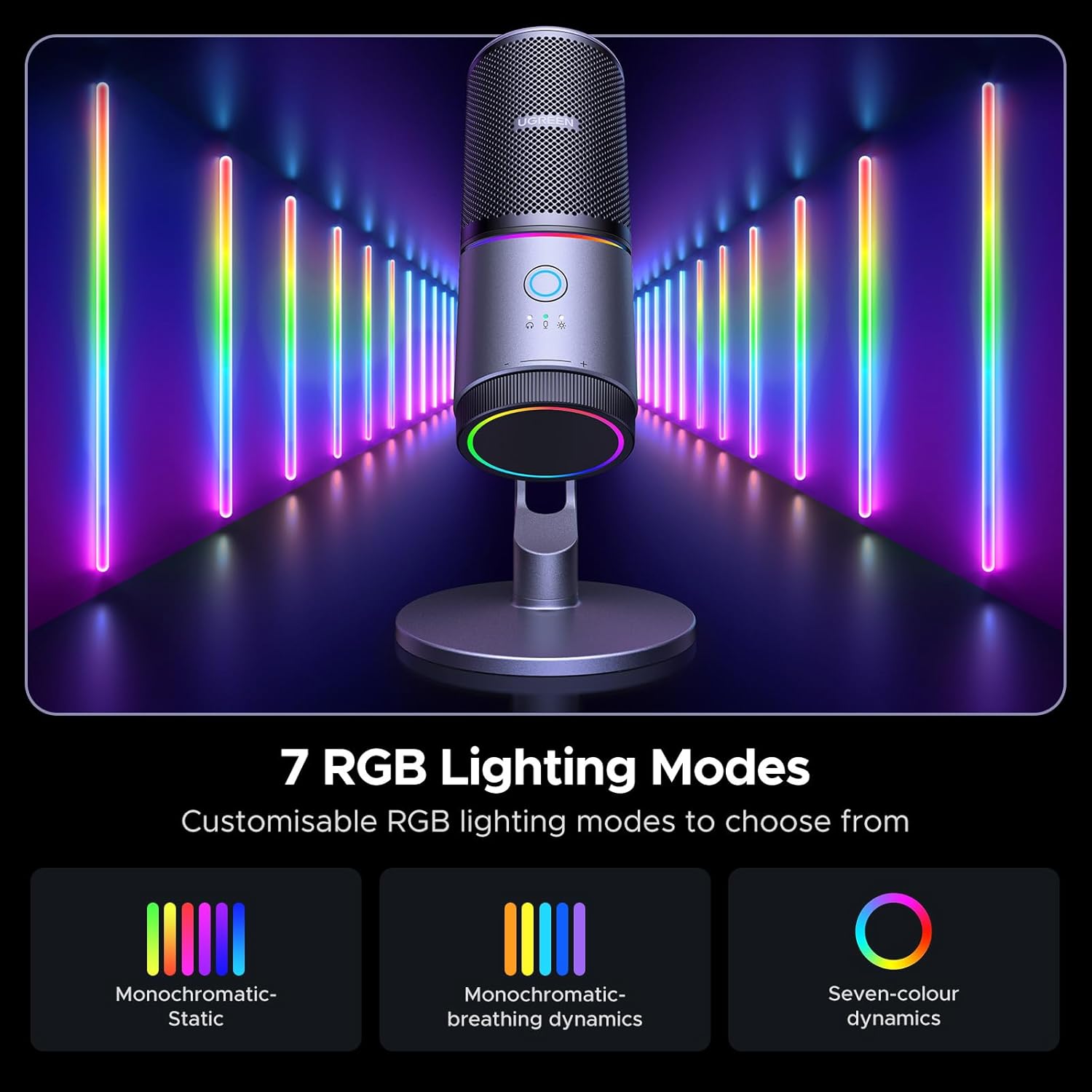 Buy UGREEN 35629 Microphone for PC USB Mic with RGB Lights Mute Button 04 Online in Pakistan - UGREEN PK