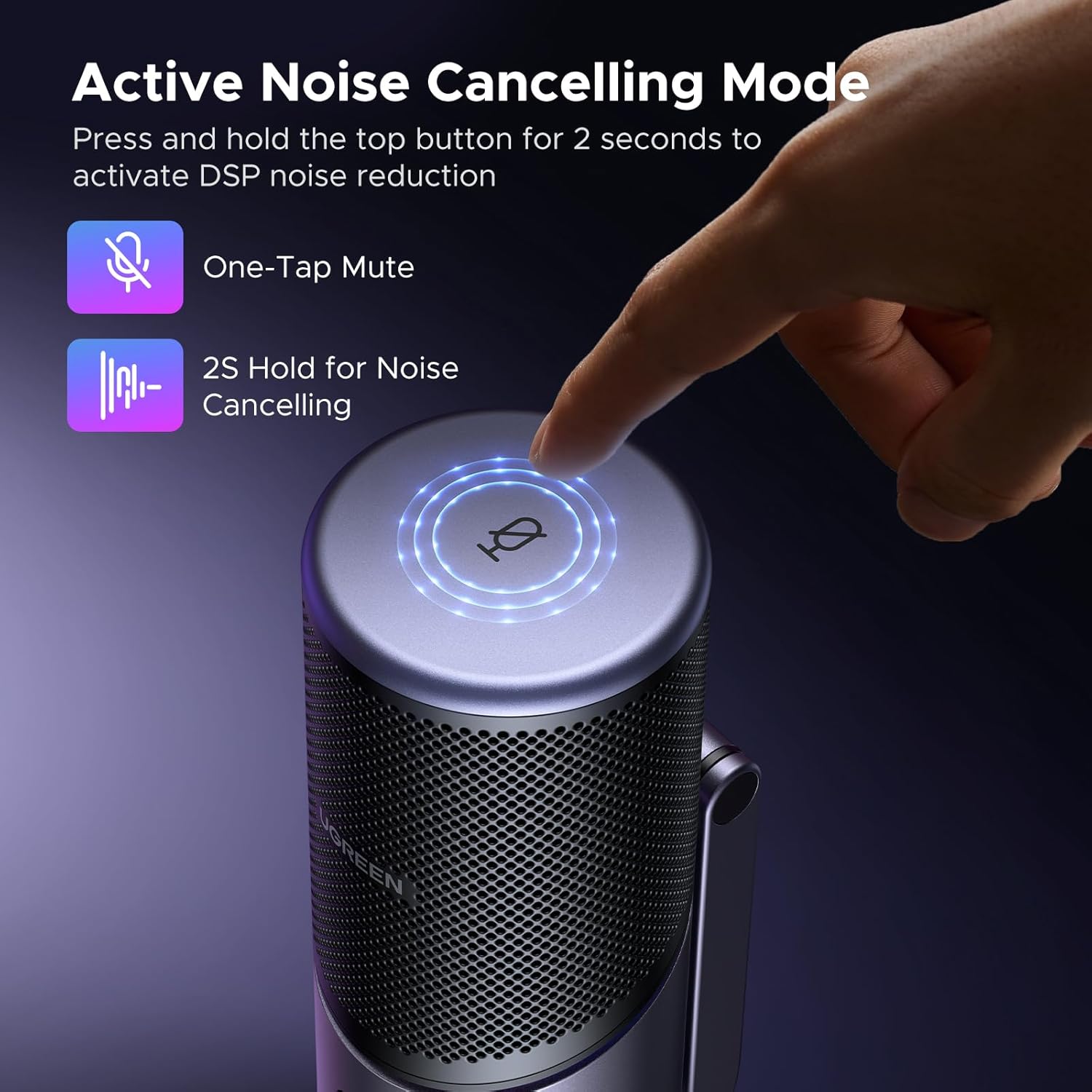 Buy UGREEN 35629 Microphone for PC USB Mic with RGB Lights Mute Button 05 Online in Pakistan - UGREEN PK