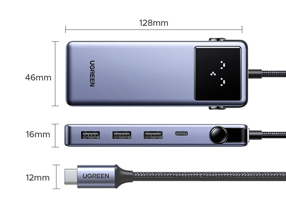 UGREEN 45155 Uno 7-in-1 USB-C Hub 4K@60Hz HDMI, 100W PD Fast Charging, Gigabit Ethernet, 5Gbps USB-C & USB-A Expansion Dock with Smart Robotic Emoji LED Screen Buy UGREEN 45155 Uno 7-in-1 USB-C Hub 4K@60Hz HDMI, 100W PD Fast Charging, Gigabit Ethernet, 5Gbps USB-C & USB-A Expansion Dock with Smart Robotic Emoji LED Screen Online in Pakistan - UGREEN PK