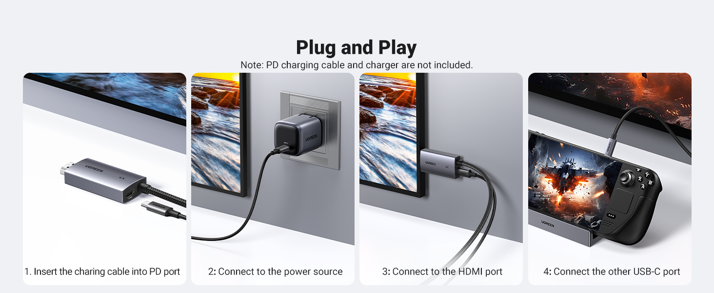 UGREEN 55530 USB C to HDMI Cable Price in Pakistan Buy UGREEN 55530 Unidirectional USB C to HDMI Cable 2 Meter with 100W PD Fast Charging 005 Online in Pakistan - UGREEN PK