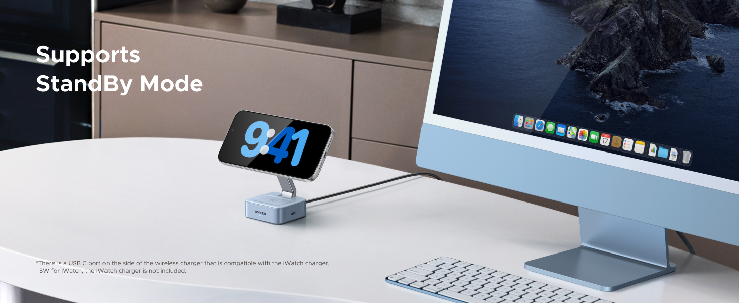 UGREEN 55960 Qi2 25W Magflow Wireless Charger MagSafe Charging Station 2-in-1 for iPhone 17/16/15/14/13/12 Pro Max Buy UGREEN 55960 Qi2 25W Magflow Wireless Charger MagSafe Charging Station 2-in-1 for iPhone 17/16/15/14/13/12 Pro Max Online in Pakistan - UGREEN PK