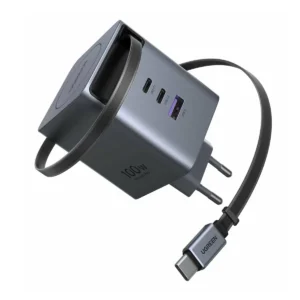 Buy UGREEN 65828 Nexode Pro 100W GaN Fast Charger with Retractable Cable (EU Plug) for iPhone 17/16/15 Pro Max, Samsung Galaxy S26/S25/S24 Ultra Online in Pakistan - UGREEN PK