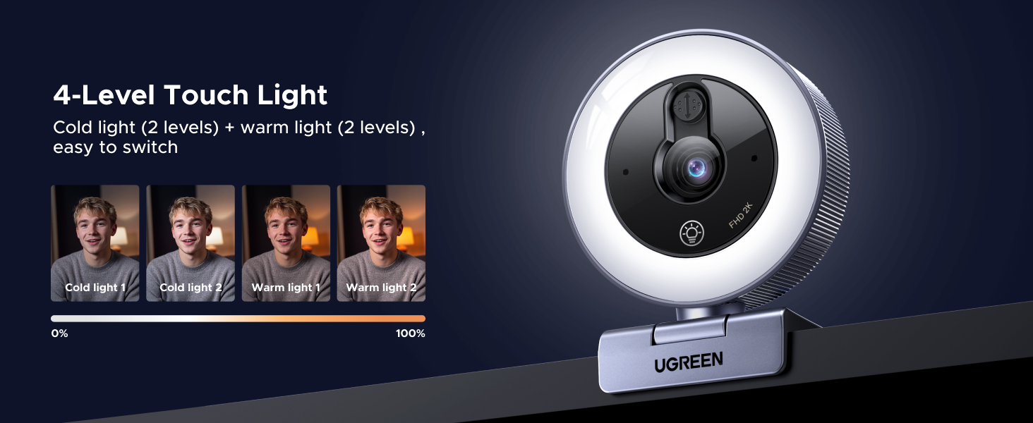 UGREEN 65857 2K Webcam Price in Pakistan Buy UGREEN 65857 2K Webcam with 4 Level Ring Light 003 Online in Pakistan - UGREEN PK