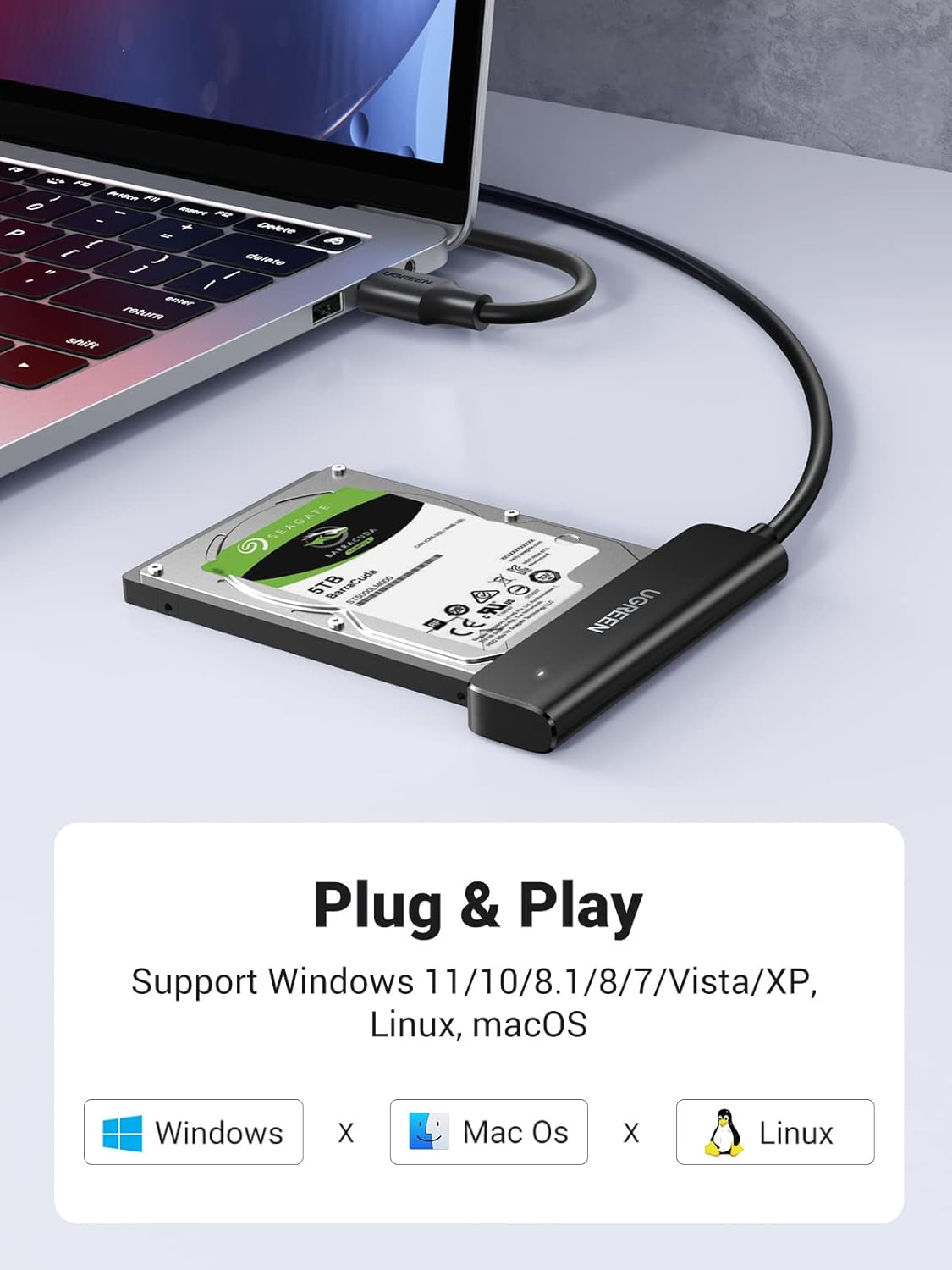 Buy UGREEN 70609 USB 3.0 to SATA Adapter, 2.5 Hard Drive Reader 05 Online in Pakistan - UGREEN PK