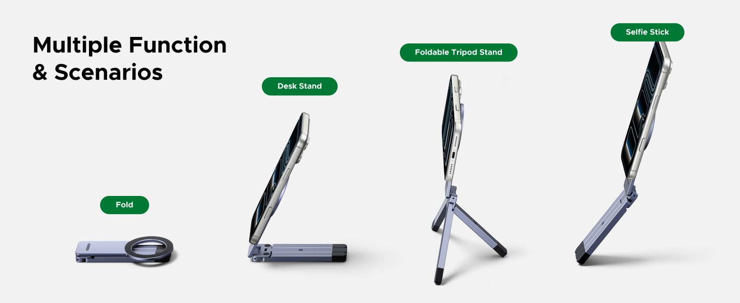 Buy UGREEN 75509 MagSafe Tripod 360° Rotating Adjustable Magnetic Phone Stand with 1/4'' Screw Port for iPhone 17/16/15/14/13/12 Online in Pakistan - UGREEN PK