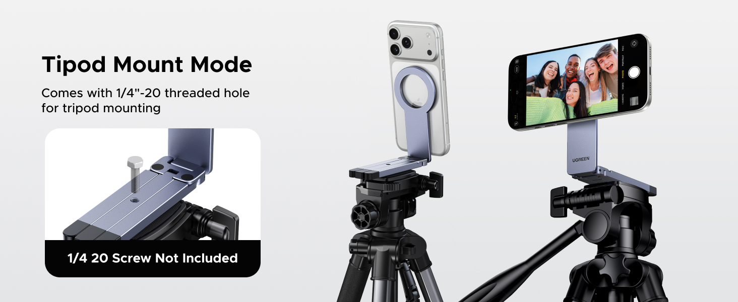 Buy UGREEN 75509 MagSafe Tripod 360° Rotating Adjustable Magnetic Phone Stand with 1/4'' Screw Port for iPhone 17/16/15/14/13/12 Online in Pakistan - UGREEN PK