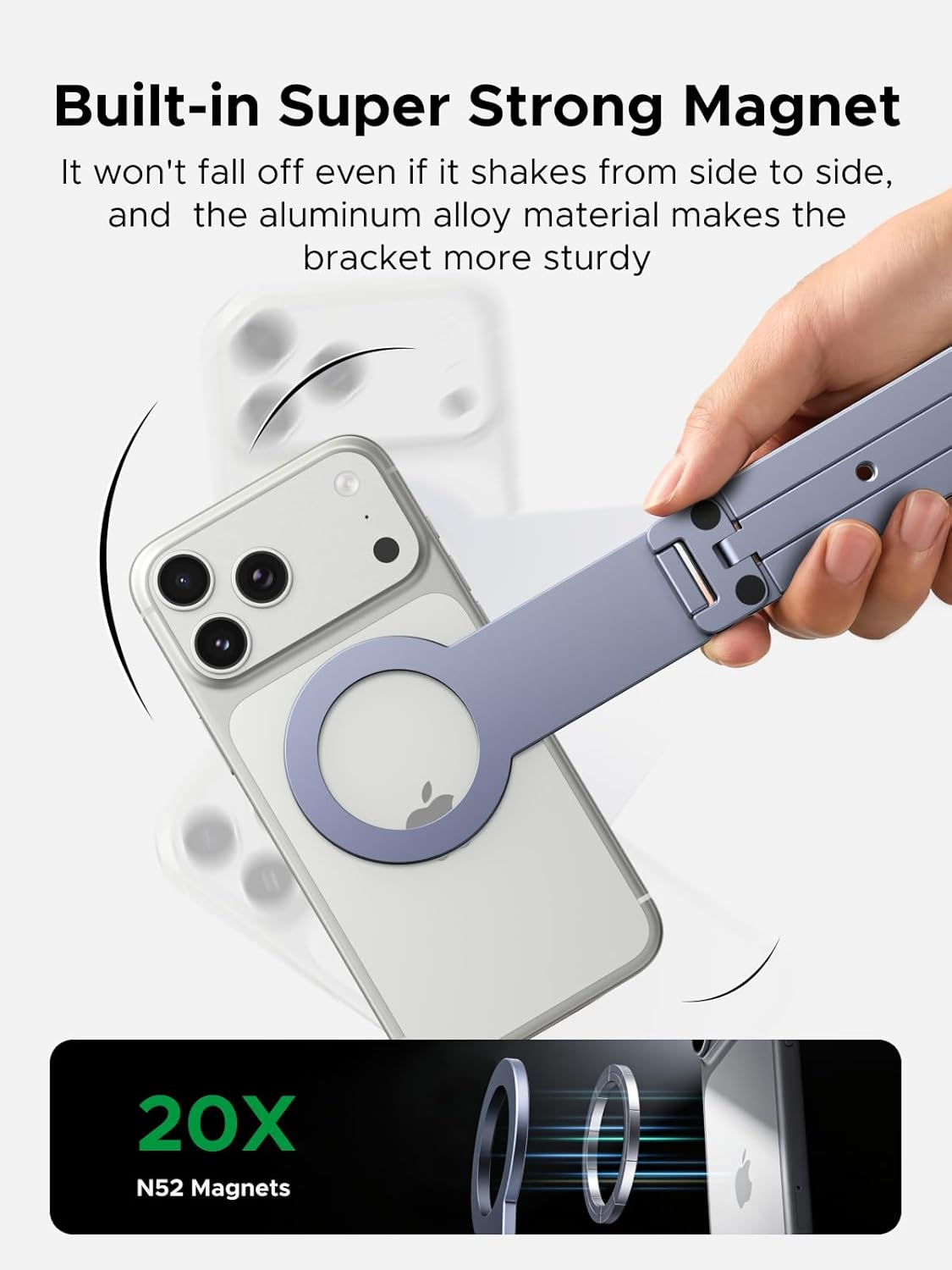 Buy UGREEN 75509 MagSafe Tripod 360° Rotating Adjustable Magnetic Phone Stand with 1/4'' Screw Port for iPhone 17/16/15/14/13/12 Online in Pakistan - UGREEN PK