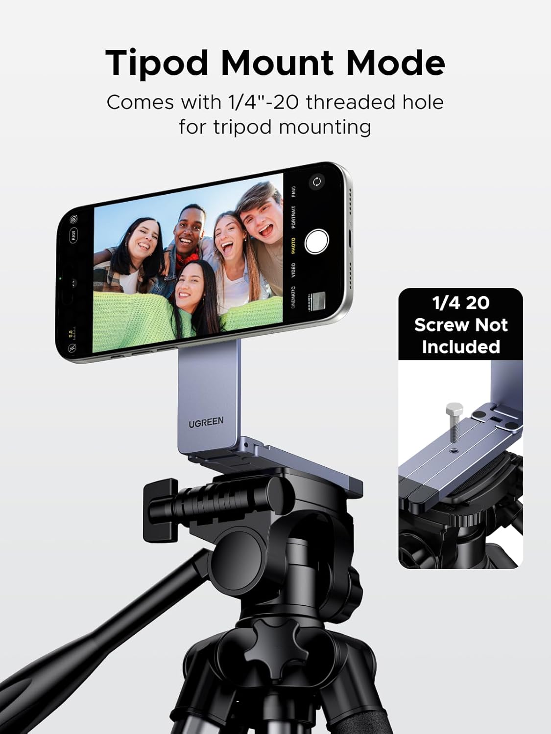 Buy UGREEN 75509 MagSafe Tripod 360° Rotating Adjustable Magnetic Phone Stand with 1/4'' Screw Port for iPhone 17/16/15/14/13/12 Online in Pakistan - UGREEN PK