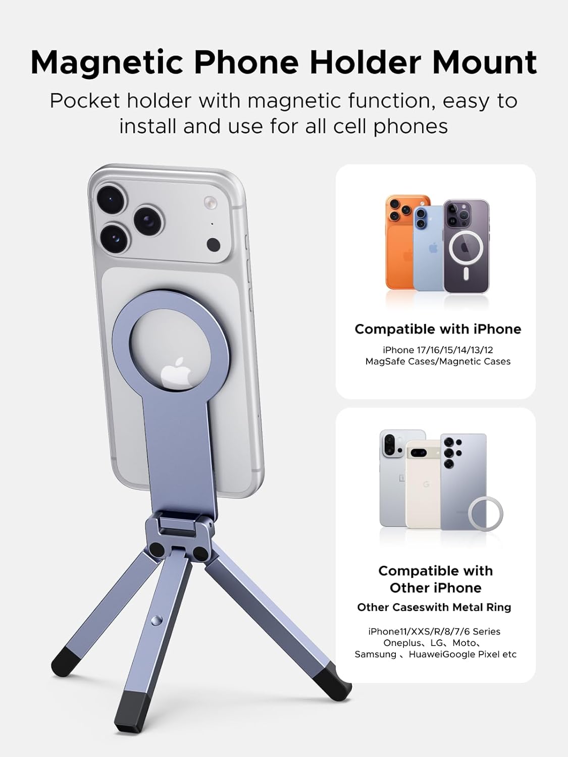 Buy UGREEN 75509 MagSafe Tripod 360° Rotating Adjustable Magnetic Phone Stand with 1/4'' Screw Port for iPhone 17/16/15/14/13/12 Online in Pakistan - UGREEN PK