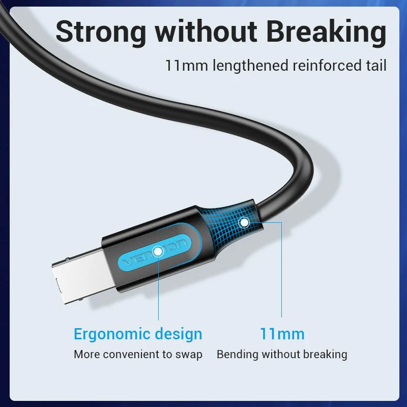 VENTION CQUBH USB-C to USB-B Printer Cable 2 Meter - UGREEN PK