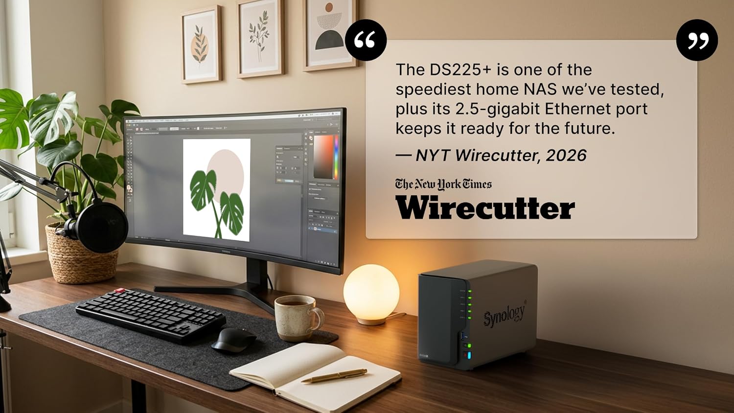 SYNOLOGY DS225+ 2-Bay NAS Plex Media Server - UGREEN PK