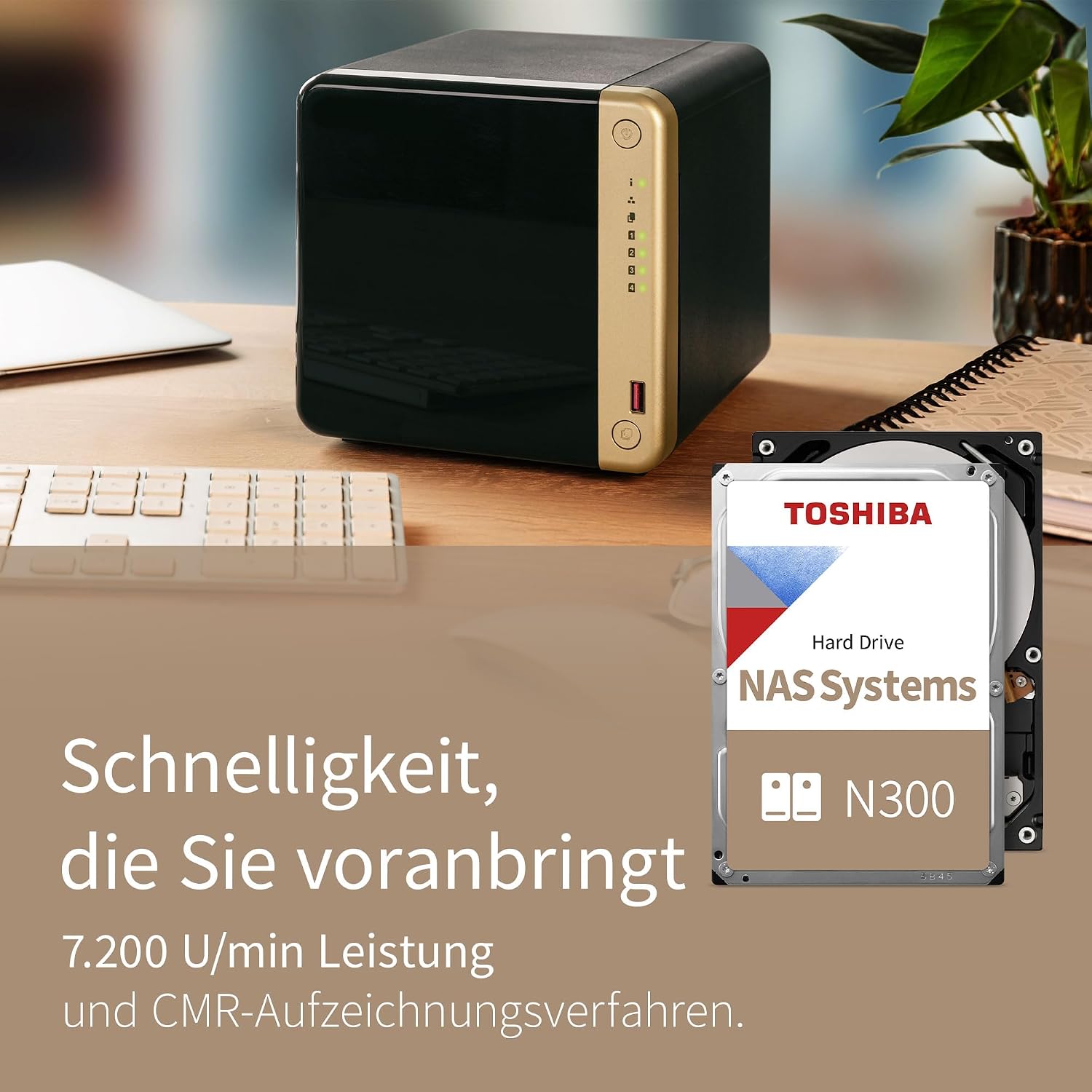 TOSHIBA N300 4TB NAS HDD 7200 RPM RAID Drive - UGREEN PK