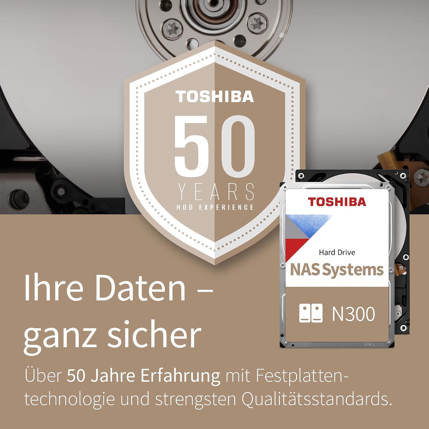 TOSHIBA N300 4TB NAS HDD 7200 RPM RAID Drive - UGREEN PK